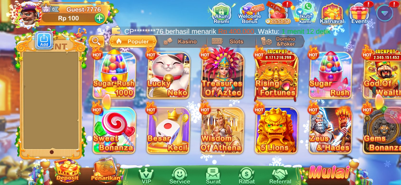 Permainan slot terbaik dengan jackpot hingga miliaran di K3K3 Apk 4 J 5442 F.